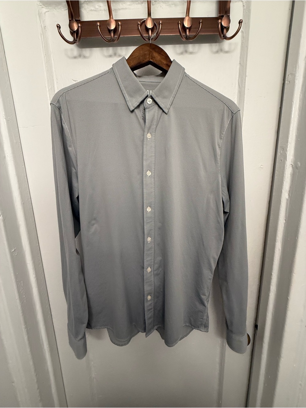 RHONE Commuter Shirt | Slim Fit | Large | Silver Geo Dot